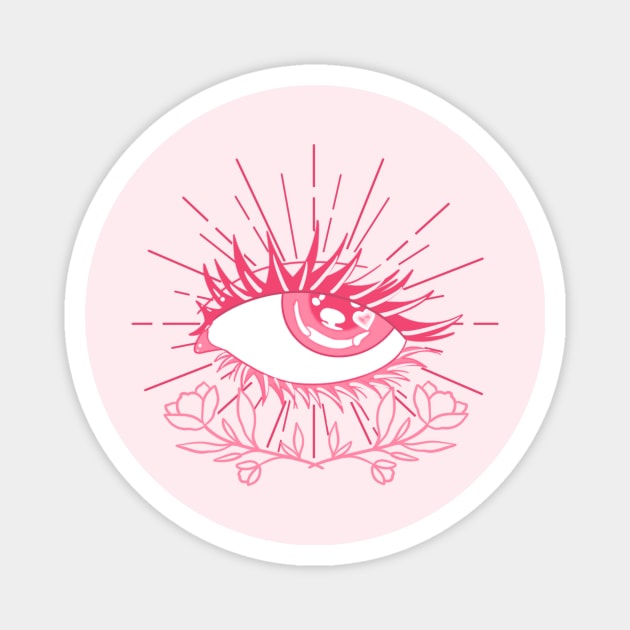 Pink Sparkle Eye Magnet by Fae and Fawn